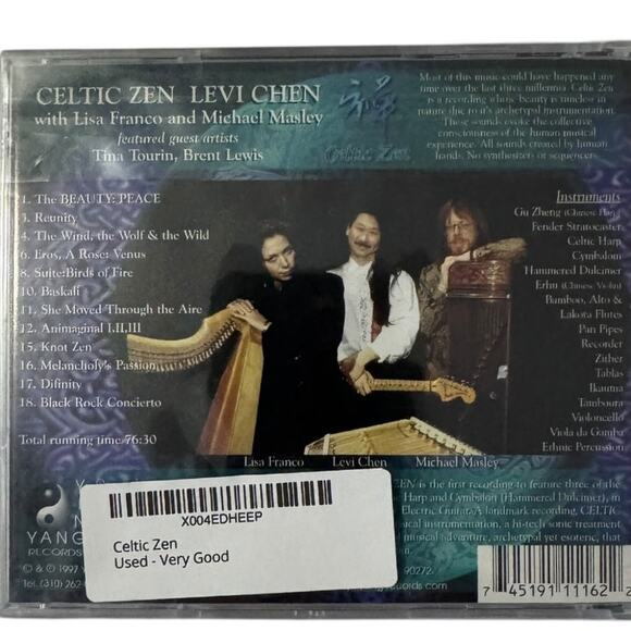 Celtic Zen CD Levi Chen with Lisa Franco and Michael Masley Preowned 1997 - Picture 2 of 3